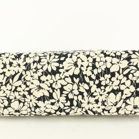 Burberry Black x White Floral Shopper Tote with Nova Check Pouch 922Bur86 - Picture 11 of 12